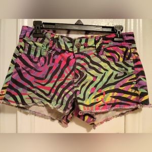 Multi colored low-rise Lei shorts